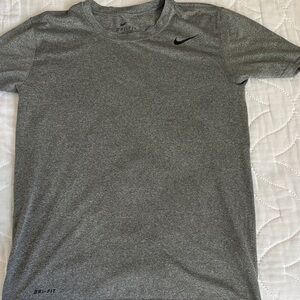 Nike Gray Dri-FIT Heathered Short Sleeve Tee